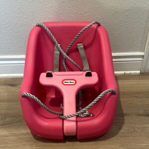 Little Tikes Pink and Gray Toddler Swing with Safety Features
